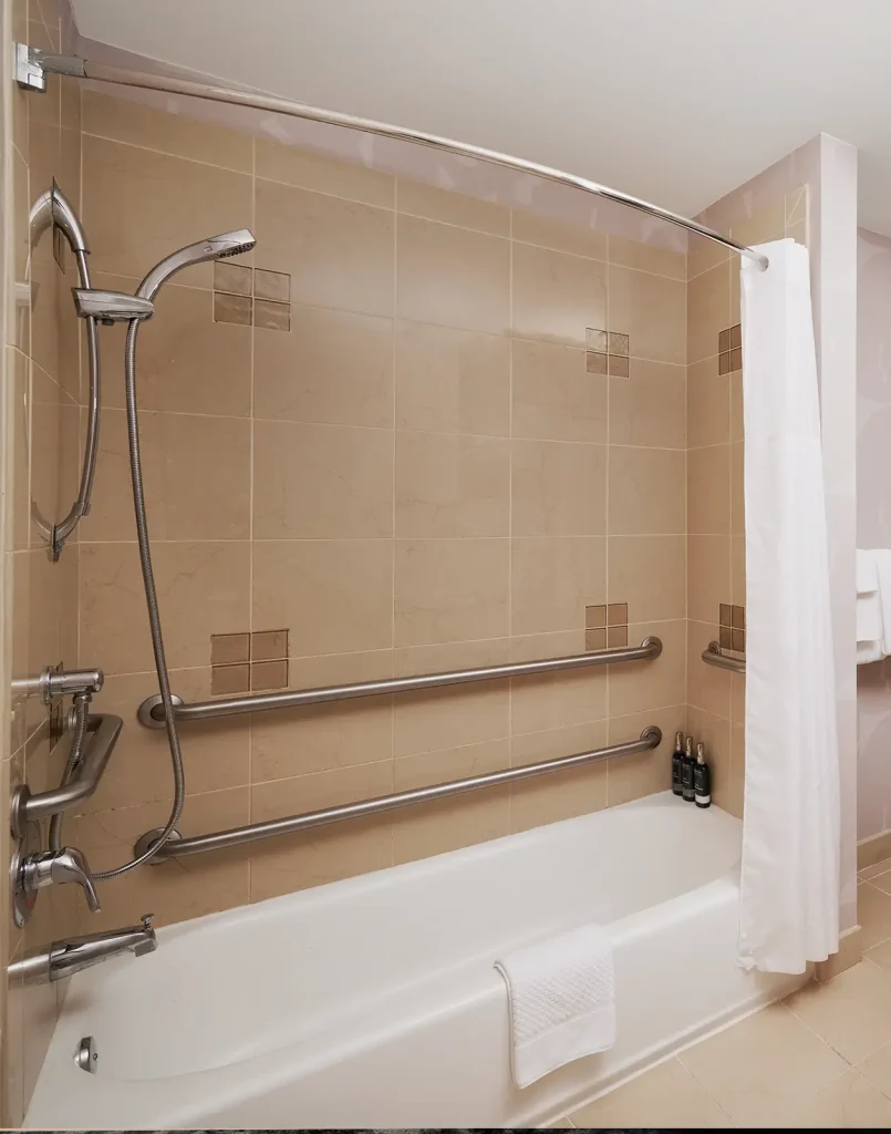 mobility-friendly bathtub at hotel in san francisco