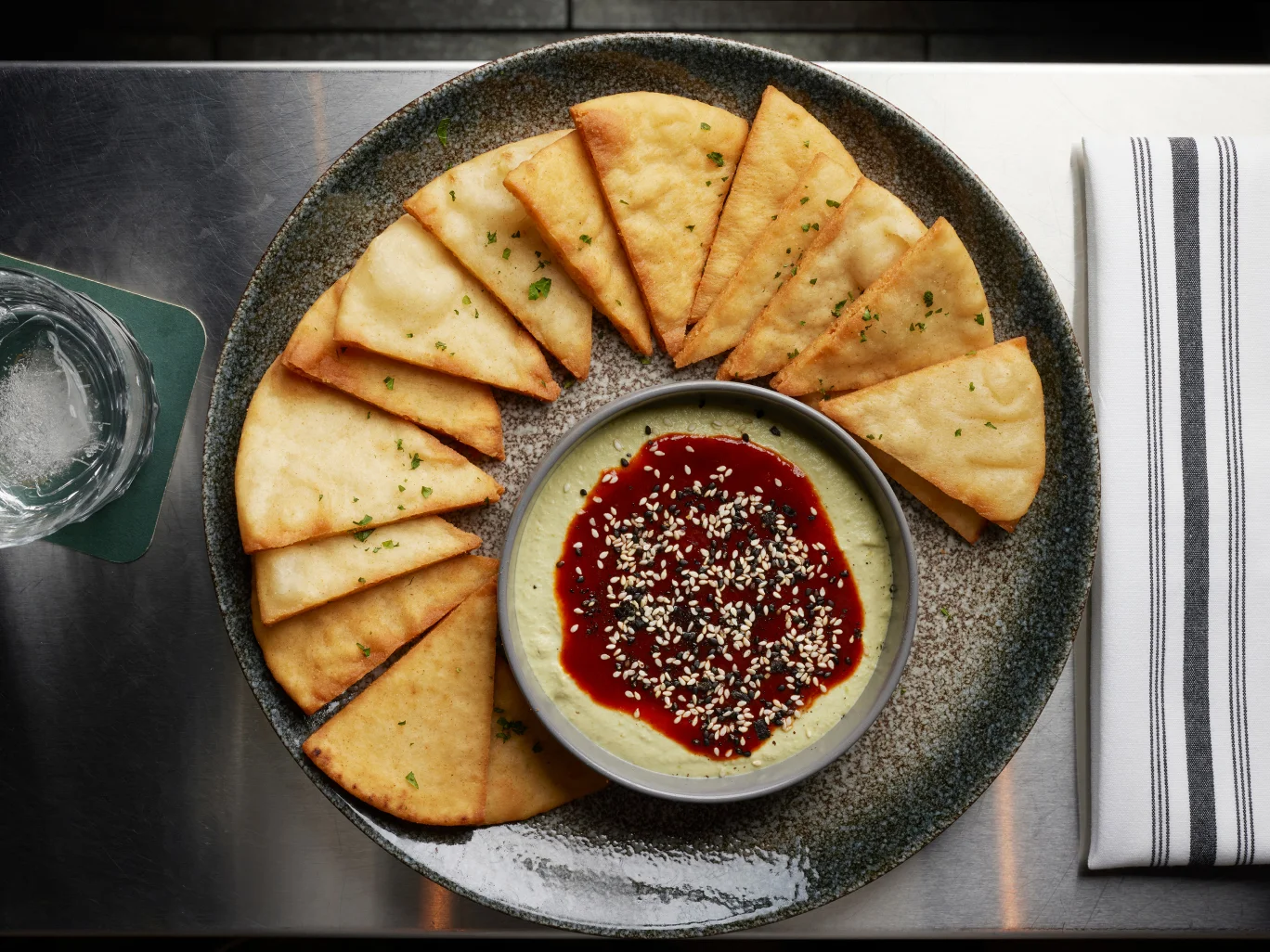 close-up of an appetizer at the barnes restaurant