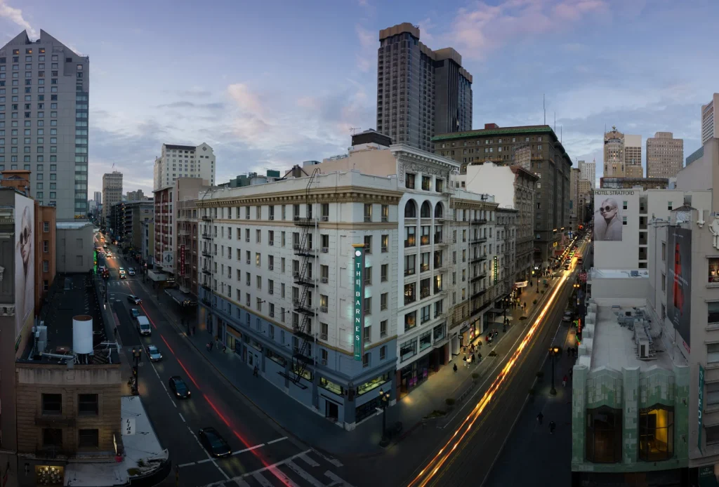 aerial view of the barnes hotel