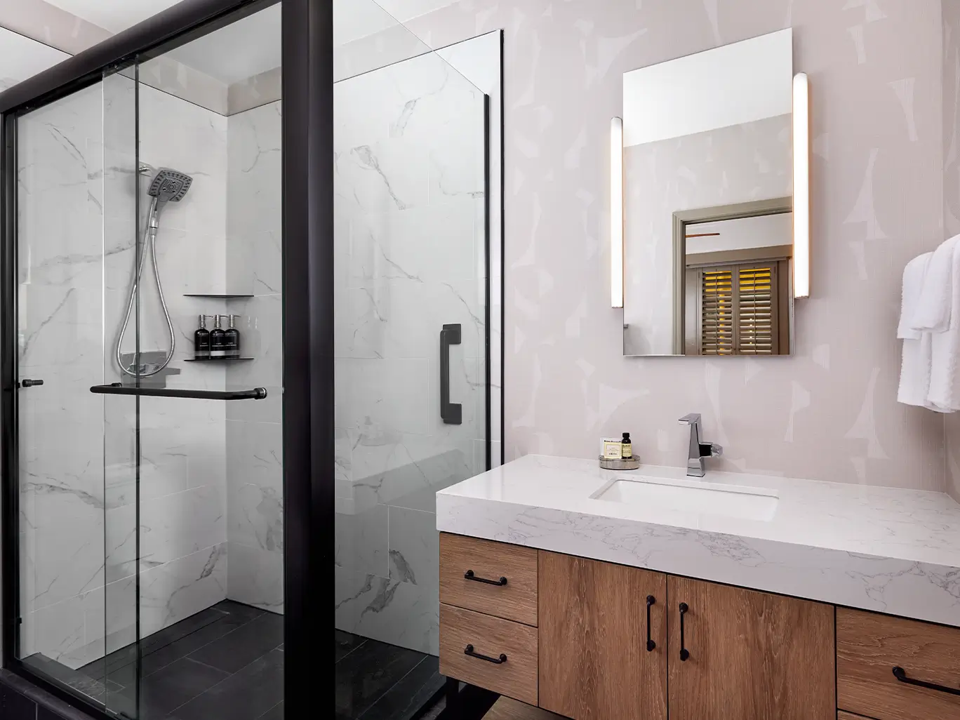 renovated bathroom at the barnes hotel in san francisco