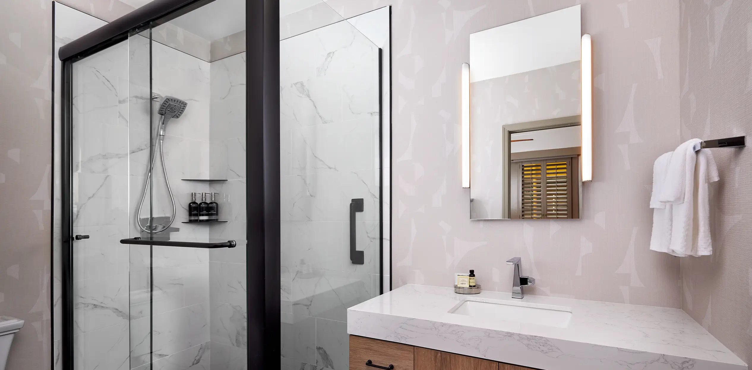 renovated bathroom at the barnes hotel in san francisco