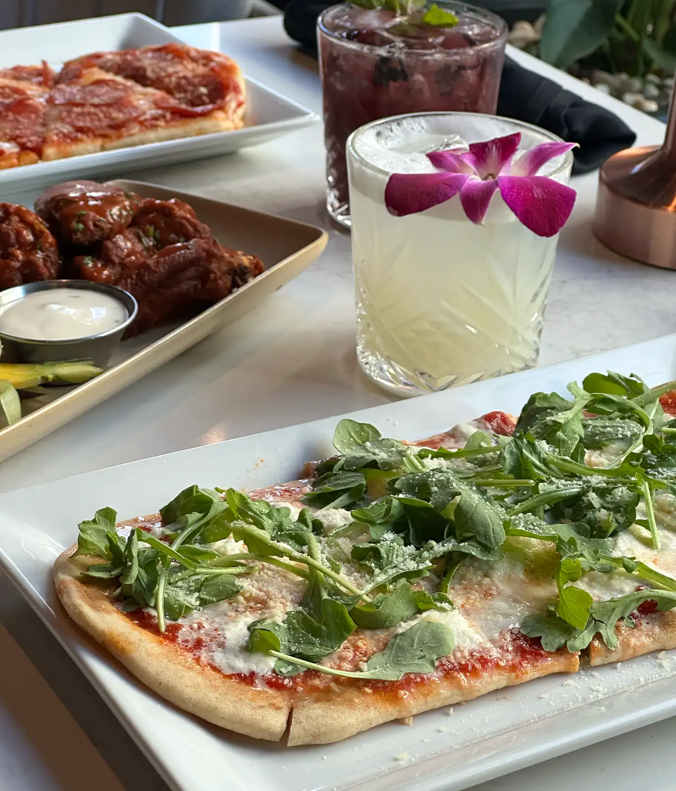 Appetizers and cocktails at the Barnes Restaurant + Bar